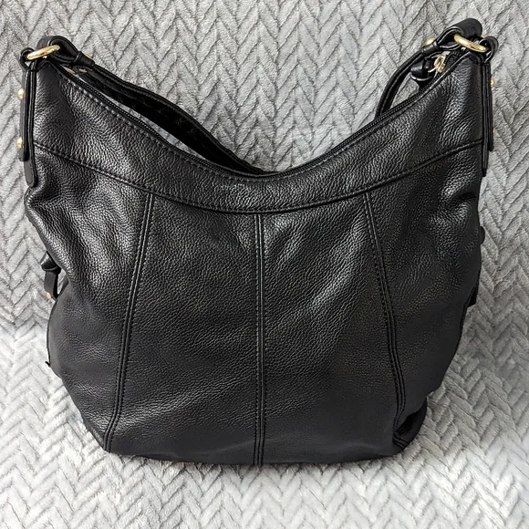 Clarks Black Leather Handbag Purse - Picture 3 of 5